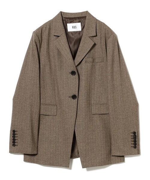 Ray BEAMS(レイビームス)の「RBS / ヘリンボーン 2ボタン ジャケット(テーラードジャケット・レディース・シルバー/ダークブラウン・0/1)」の16枚目の写真