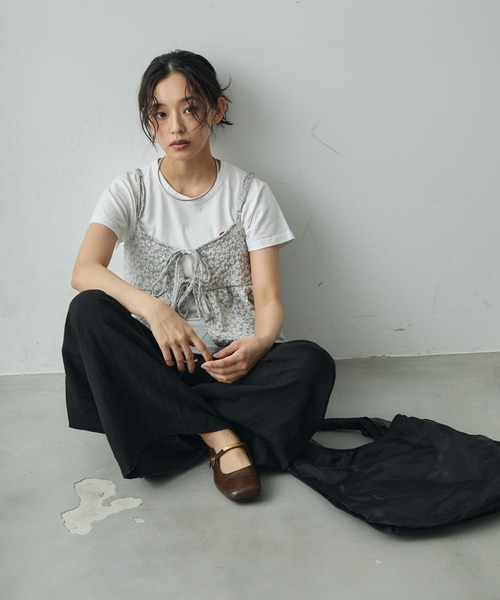 Lunea（ルネア）の「オーガンジートートバッグ（トートバッグ・レディース・アイボリー/ブラック・FREE）」の12枚目の写真