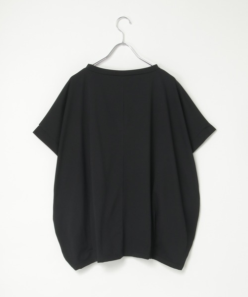 CLAP clapドットドルマンTシャツMサイズ黒　試着のみ未使用品 大きいサイズ レディース トップス[品番：GJ000020858