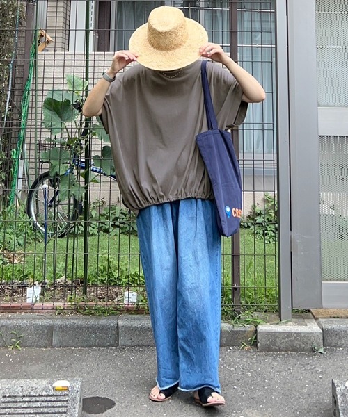 notch.（ノッチ）の「【notch.by KR】ドルマンドローコードTシャツ（Tシャツ/カットソー・レディース・ブラック/オフホワイト/チャコール・M）」の14枚目の写真