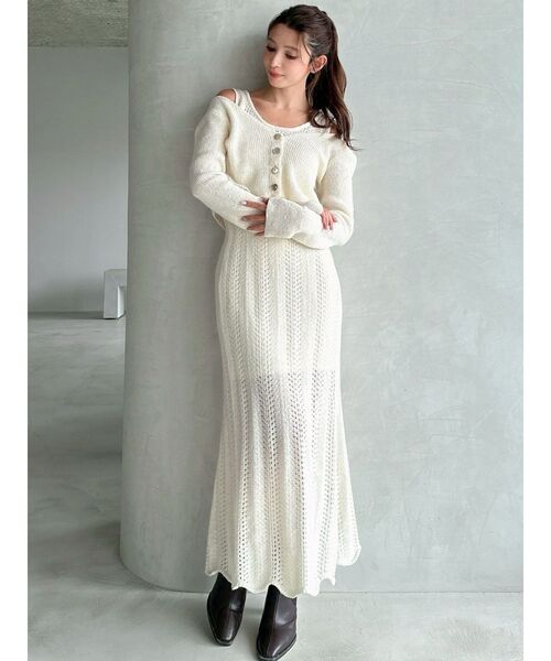 極美品✨RESEXXY リゼクシー アンサンブルレースニットワンピース セール】アンサンブルレースニットワンピース（ワンピース）｜RESEXXY