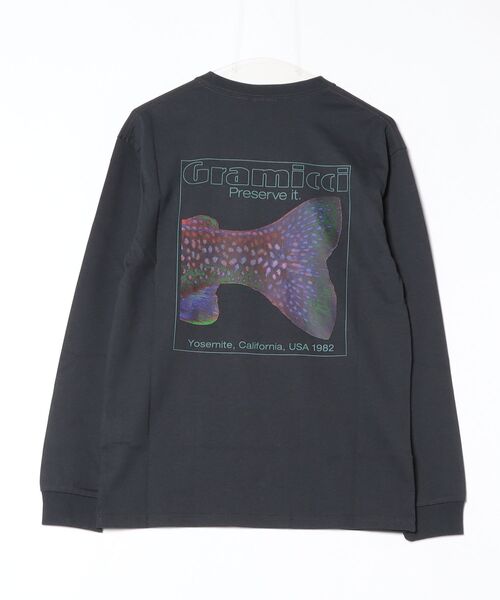 Gramicci（グラミチ）の「TROUTTAIL L/S TEE｜トラウトテイルロングスリーブTシャツ（Tシャツ/カットソー・メンズ・ブラック系その他/ホワイト/ベージュ・S/M/L/XL/XXL）」の9枚目の写真