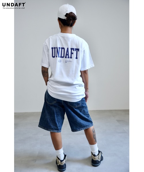 BASIS（ベイシス）の「UNDAFT フロントバックロゴTシャツ（Tシャツ/カットソー・メンズ・ホワイト・MEDIUM/LARGE/X-LARGE）」の2枚目の写真