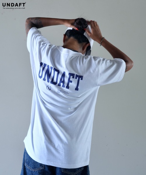BASIS（ベイシス）の「UNDAFT フロントバックロゴTシャツ（Tシャツ/カットソー・メンズ・ホワイト・MEDIUM/LARGE/X-LARGE）」の3枚目の写真