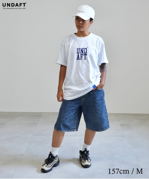 BASIS（ベイシス）の「UNDAFT フロントバックロゴTシャツ（Tシャツ/カットソー・メンズ・ホワイト・MEDIUM/LARGE/X-LARGE）」の4枚目の写真