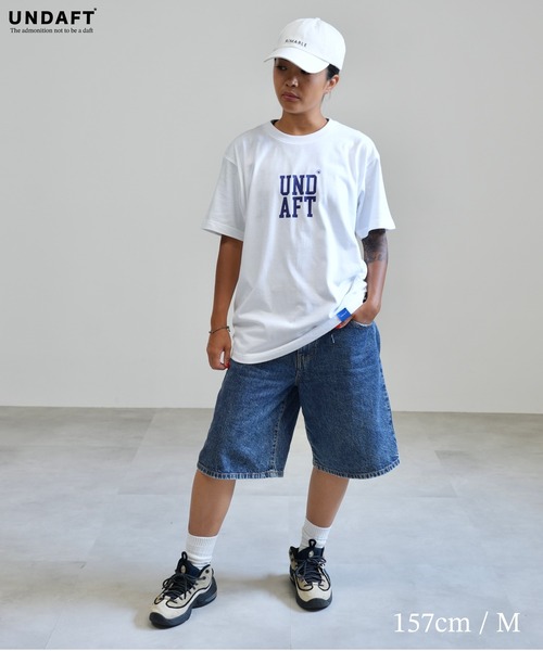 BASIS（ベイシス）の「UNDAFT フロントバックロゴTシャツ（Tシャツ/カットソー・メンズ・ホワイト・MEDIUM/LARGE/X-LARGE）」の5枚目の写真