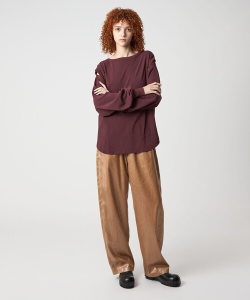 6(ROKU)＞ポリエステル サテン パンツ 25FW（その他パンツ）｜6（ロク