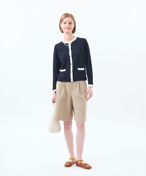 MACKINTOSH PHILOSOPHY(マッキントッシュ フィロソフィー)の「【ROYTON(ロイトン)】リネンミックスニット(カーディガン/ボレロ・レディース・ベージュ/ライトブルー/ダークネイビー・36/38)」の5枚目の写真