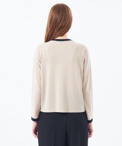 MACKINTOSH PHILOSOPHY(マッキントッシュ フィロソフィー)の「【ROYTON(ロイトン)】リネンミックスニット(カーディガン/ボレロ・レディース・ベージュ/ライトブルー/ダークネイビー・36/38)」の9枚目の写真