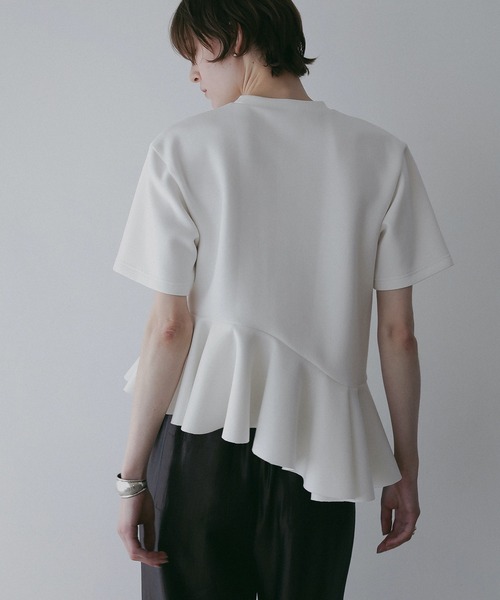 MANOF（マノフ）の「FRILL DESIGN CUT TOPS（Tシャツ/カットソー・レディース・ブラック/パープル/ホワイト・F）」の15枚目の写真