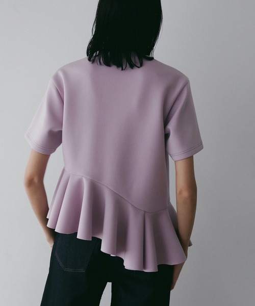 MANOF（マノフ）の「FRILL DESIGN CUT TOPS（Tシャツ/カットソー・レディース・ブラック/パープル/ホワイト・F）」の18枚目の写真
