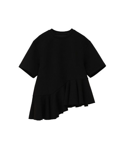 MANOF（マノフ）の「FRILL DESIGN CUT TOPS（Tシャツ/カットソー・レディース・ブラック/パープル/ホワイト・F）」の4枚目の写真