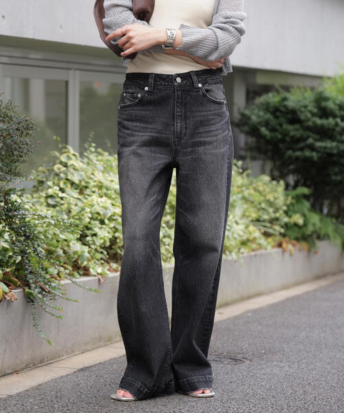 PICCADILLY（ピカデリー）の「◆〈フリーズマート別注〉PICCADILLY ベーシックワイドデニムパンツ【低身長サイズ有】（デニムパンツ・レディース・ライトインディゴブルー/ブラック系その他2・X-SMALL/SMALL/MEDIUM）」の5枚目の写真