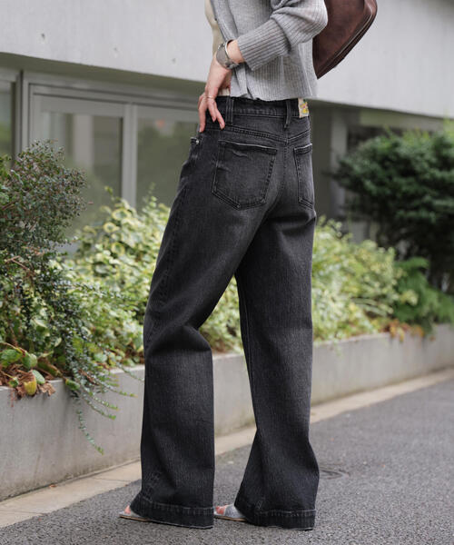 PICCADILLY（ピカデリー）の「◆〈フリーズマート別注〉PICCADILLY ベーシックワイドデニムパンツ【低身長サイズ有】（デニムパンツ・レディース・ライトインディゴブルー/ブラック系その他2・X-SMALL/SMALL/MEDIUM）」の6枚目の写真