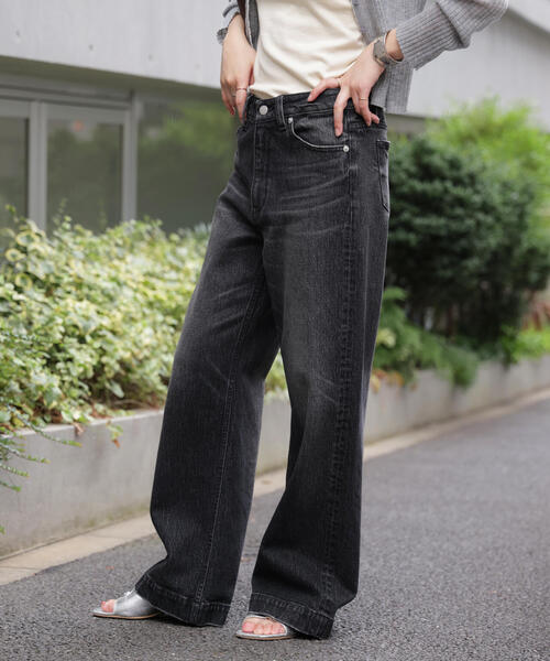 PICCADILLY（ピカデリー）の「◆〈フリーズマート別注〉PICCADILLY ベーシックワイドデニムパンツ【低身長サイズ有】（デニムパンツ・レディース・ライトインディゴブルー/ブラック系その他2・X-SMALL/SMALL/MEDIUM）」の7枚目の写真