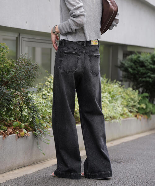 PICCADILLY（ピカデリー）の「◆〈フリーズマート別注〉PICCADILLY ベーシックワイドデニムパンツ【低身長サイズ有】（デニムパンツ・レディース・ライトインディゴブルー/ブラック系その他2・X-SMALL/SMALL/MEDIUM）」の8枚目の写真