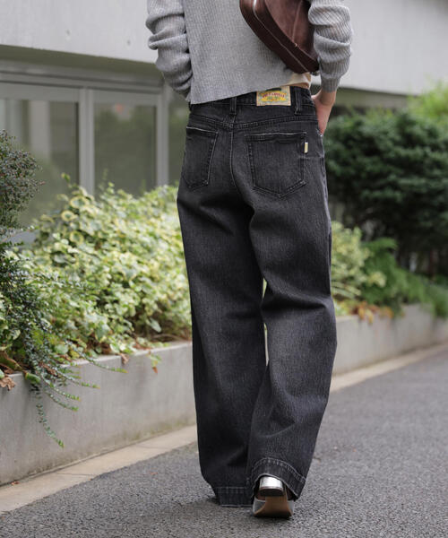 PICCADILLY（ピカデリー）の「◆〈フリーズマート別注〉PICCADILLY ベーシックワイドデニムパンツ【低身長サイズ有】（デニムパンツ・レディース・ライトインディゴブルー/ブラック系その他2・X-SMALL/SMALL/MEDIUM）」の9枚目の写真