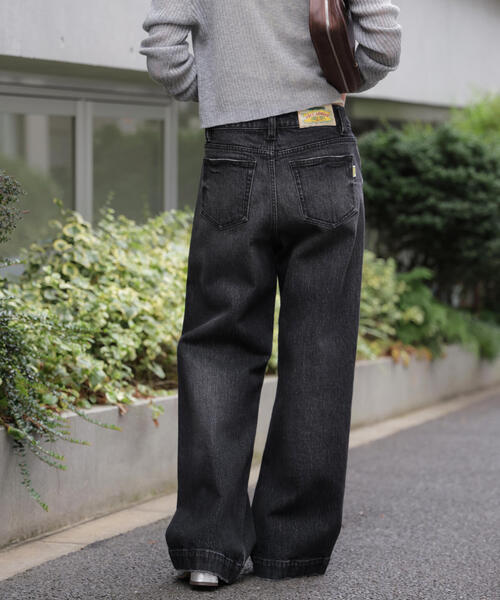 PICCADILLY（ピカデリー）の「◆〈フリーズマート別注〉PICCADILLY ベーシックワイドデニムパンツ【低身長サイズ有】（デニムパンツ・レディース・ライトインディゴブルー/ブラック系その他2・X-SMALL/SMALL/MEDIUM）」の10枚目の写真