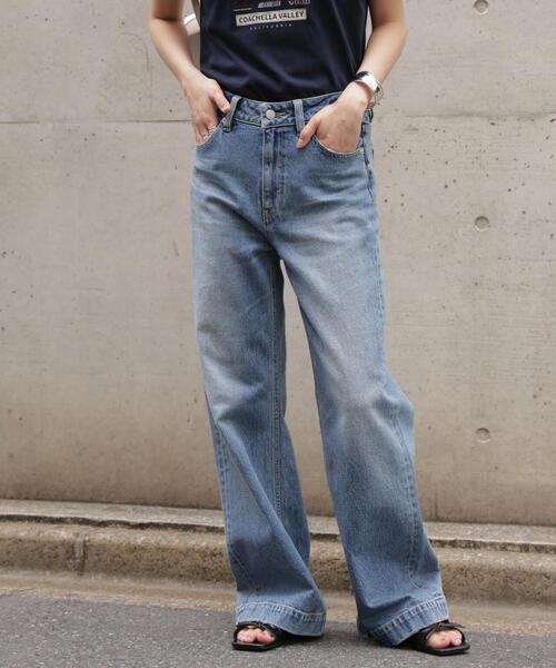 PICCADILLY（ピカデリー）の「◆〈フリーズマート別注〉PICCADILLY ベーシックワイドデニムパンツ【低身長サイズ有】（デニムパンツ・レディース・ライトインディゴブルー/ブラック系その他2・X-SMALL/SMALL/MEDIUM）」の20枚目の写真