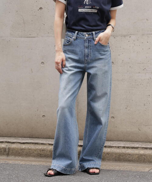 PICCADILLY（ピカデリー）の「◆〈フリーズマート別注〉PICCADILLY ベーシックワイドデニムパンツ【低身長サイズ有】（デニムパンツ・レディース・ライトインディゴブルー/ブラック系その他2・X-SMALL/SMALL/MEDIUM）」の21枚目の写真