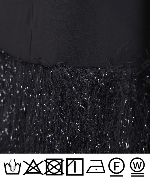 PICCIN（ピッチン）の「フェザー切り替えノースリーブブラウス（シャツ/ブラウス・レディース・アイボリー/ブラック・M）」の3枚目の写真