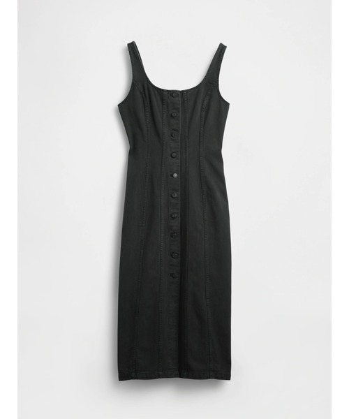 GAP(ギャップ)の「シーム フロントボタン ミディワンピース(ワンピース・レディース・ブラック・S/M/L/XS/XXS)」の5枚目の写真