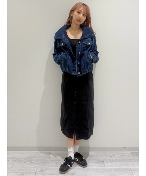 GAP(ギャップ)の「シーム フロントボタン ミディワンピース(ワンピース・レディース・ブラック・S/M/L/XS/XXS)」の9枚目の写真