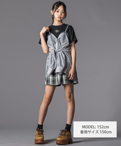 ZIDDY（ジディ）の「オフショルダー2WAY長袖シャツ＆半袖Tシャツセット(130~160cm)（シャツ/ブラウス・キッズ・パープル/グレー・FREE/130cm/140cm/150cm）」の13枚目の写真