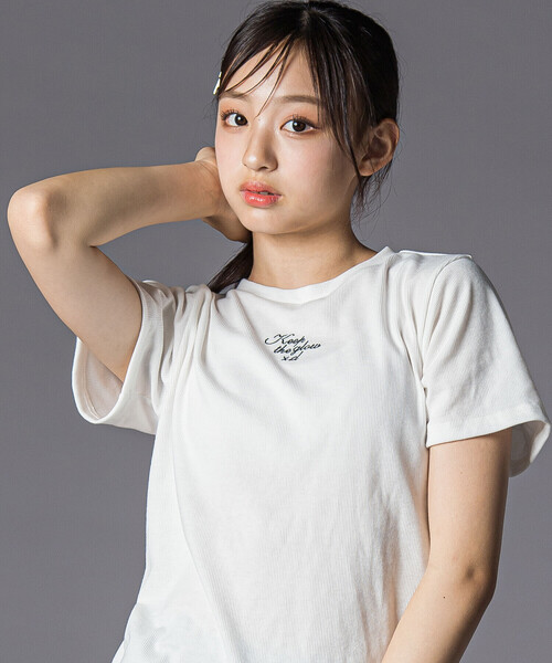 ZIDDY（ジディ）の「オフショルダー2WAY長袖シャツ＆半袖Tシャツセット(130~160cm)（シャツ/ブラウス・キッズ・パープル/グレー・FREE/130cm/140cm/150cm）」の15枚目の写真