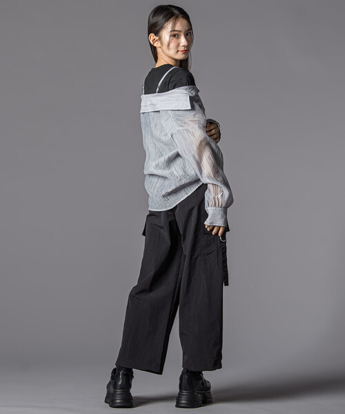 ZIDDY（ジディ）の「オフショルダー2WAY長袖シャツ＆半袖Tシャツセット(130~160cm)（シャツ/ブラウス・キッズ・パープル/グレー・FREE/130cm/140cm/150cm）」の16枚目の写真