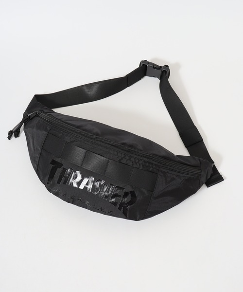 THRASHER(スラッシャー)の「THRASHER ウエストバッグ ショルダーバッグ キーフック付き 男女兼用(ショルダーバッグ・メンズ・ブラック/ダークグリーン/ホワイト・FREE)」の5枚目の写真