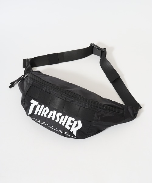 THRASHER(スラッシャー)の「THRASHER ウエストバッグ ショルダーバッグ キーフック付き 男女兼用(ショルダーバッグ・メンズ・ブラック/ダークグリーン/ホワイト・FREE)」の4枚目の写真