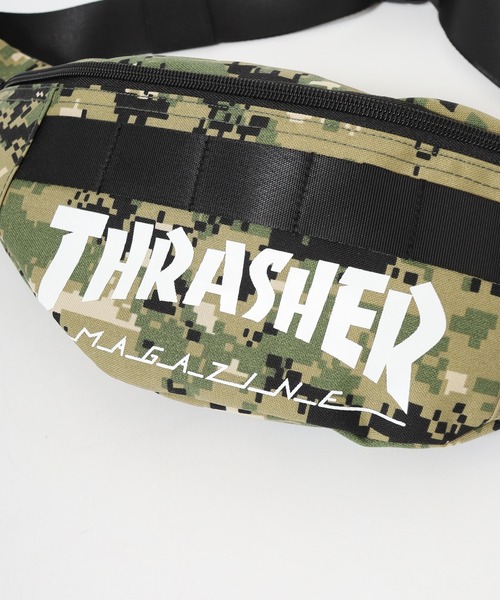 THRASHER(スラッシャー)の「THRASHER ウエストバッグ ショルダーバッグ キーフック付き 男女兼用(ショルダーバッグ・メンズ・ブラック/ダークグリーン/ホワイト・FREE)」の8枚目の写真