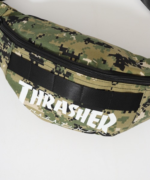 THRASHER(スラッシャー)の「THRASHER ウエストバッグ ショルダーバッグ キーフック付き 男女兼用(ショルダーバッグ・メンズ・ブラック/ダークグリーン/ホワイト・FREE)」の7枚目の写真