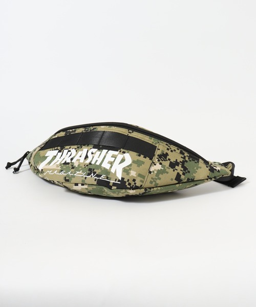 THRASHER(スラッシャー)の「THRASHER ウエストバッグ ショルダーバッグ キーフック付き 男女兼用(ショルダーバッグ・メンズ・ブラック/ダークグリーン/ホワイト・FREE)」の12枚目の写真