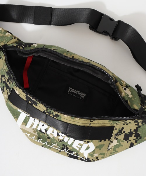 THRASHER(スラッシャー)の「THRASHER ウエストバッグ ショルダーバッグ キーフック付き 男女兼用(ショルダーバッグ・メンズ・ブラック/ダークグリーン/ホワイト・FREE)」の16枚目の写真