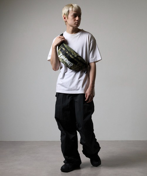 THRASHER(スラッシャー)の「THRASHER ウエストバッグ ショルダーバッグ キーフック付き 男女兼用(ショルダーバッグ・メンズ・ブラック/ダークグリーン/ホワイト・FREE)」の21枚目の写真