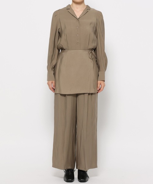 mysty woman（ミスティウーマン）の「R/Tカイキンコンビネゾン　591111（つなぎ/オールインワン・レディース・ブラック/ベージュ・FREE）」の7枚目の写真