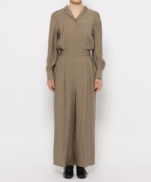 mysty woman（ミスティウーマン）の「R/Tカイキンコンビネゾン　591111（つなぎ/オールインワン・レディース・ブラック/ベージュ・FREE）」の16枚目の写真