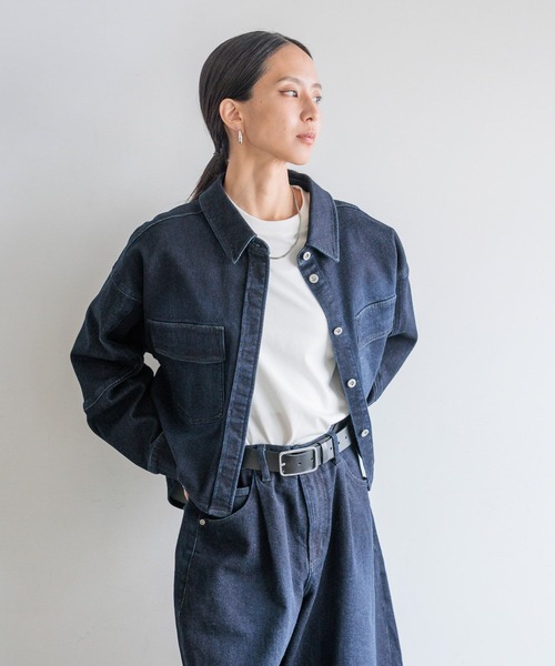 HEREIAM（ヘレイアム）の「【HEREIAM】Flexデニムシャツ（シャツ/ブラウス・レディース・インディゴブルー/ブラック・FREE）」の20枚目の写真