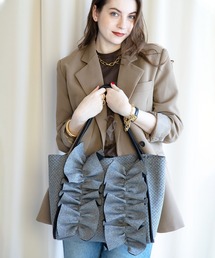 送料込【新品未使用】Histoir イストワール　フリル付 トートバッグ Histoire｜イストワールのトートバッグ（フリル）通販 - ZOZOTOWN