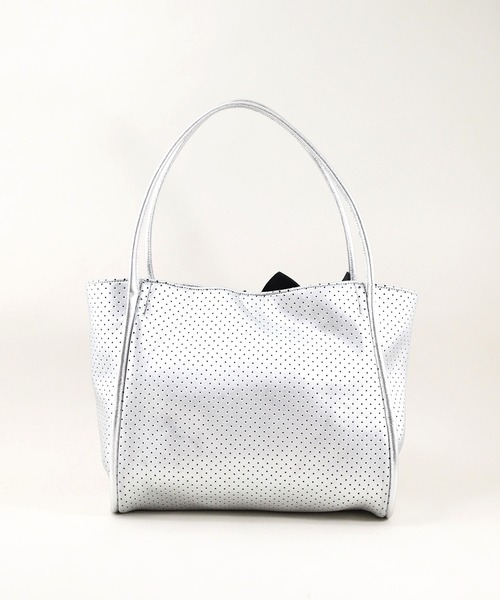 U（ユー）の「Moelleux モワルー フリルトートバッグ（トートバッグ・レディース・ブラック/ピンク/グレー/シルバー・FREE）」の12枚目の写真