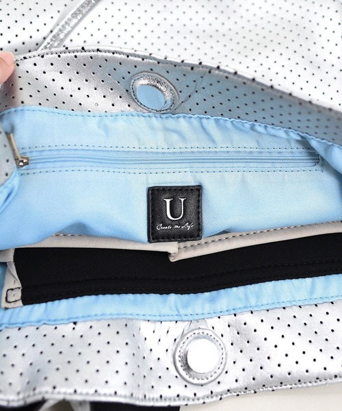 U（ユー）の「Moelleux モワルー フリルトートバッグ（トートバッグ・レディース・ブラック/ピンク/グレー/シルバー・FREE）」の14枚目の写真