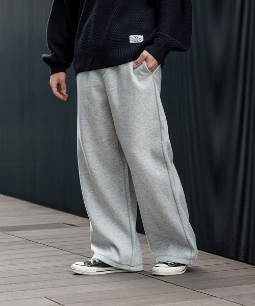 BEAMS HEART(ビームスハート)の「【2色展開】メルトン ワイド イージー パンツ(その他パンツ・メンズ・グレー/ブラック・LARGE/MEDIUM/SMALL)」の2枚目の写真