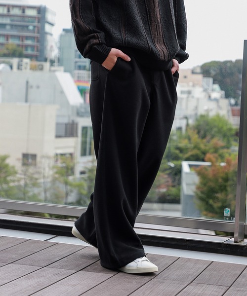 2色展開】メルトン ワイド イージー パンツ（その他パンツ）｜BEAMS