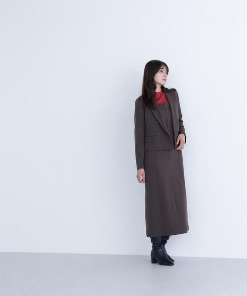 NATURAL BEAUTY BASIC（ナチュラルビューティーベーシック）の「◇ショートジャケット（テーラードジャケット・レディース・ダークブラウン/イエロー・MEDIUM/SMALL）」の4枚目の写真