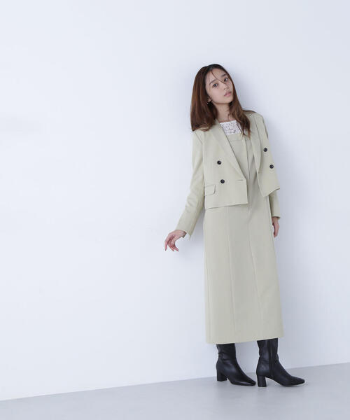 NATURAL BEAUTY BASIC（ナチュラルビューティーベーシック）の「◇ショートジャケット（テーラードジャケット・レディース・ダークブラウン/イエロー・MEDIUM/SMALL）」の13枚目の写真