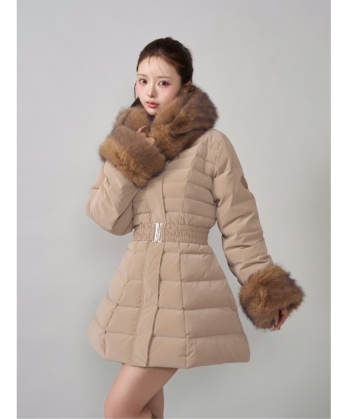 ダーリッチ レディミディダウンコート ベージュM レディミディダウンコート（ダウンジャケット/コート）｜Darich