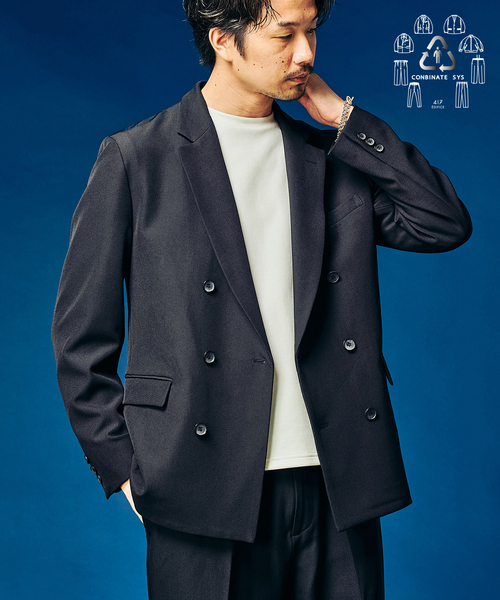 しいな♤美品♡レオナールペイズリー柄 テーラードジャケット テーラードジャケット ダブル ブレザー かすれ ピン ストライプ