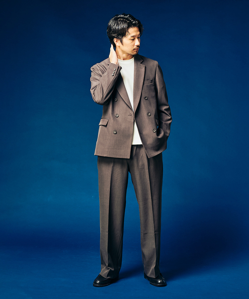 417 EDIFICE（フォーワンセブンエディフィス）の「”4WAYストレッチ” ダブルジャケット（テーラードジャケット・メンズ・ブラウン/カーキ/ブラック・LARGE/MEDIUM/SMALL）」の5枚目の写真